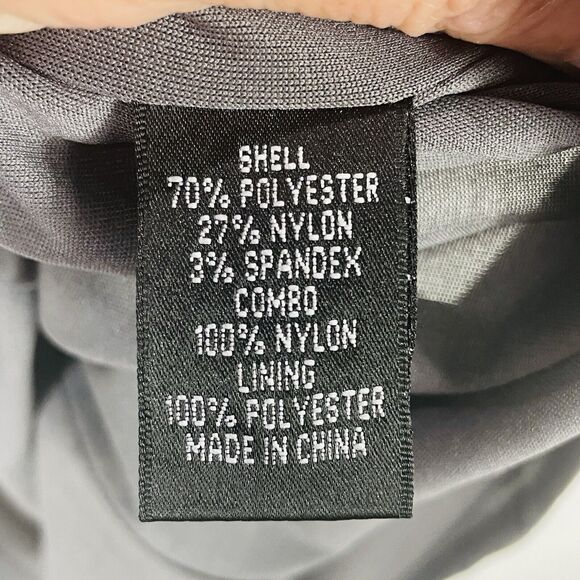 Adrianna Papell Evening Charcoal‎ Grey Lace Long Sleeve Lined Dress Women's 12 - Picture 7 of 7